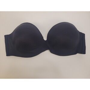 Ambrielle Multiway Strapless Bra 44D Black Padded Underwire Support Nylon Spande